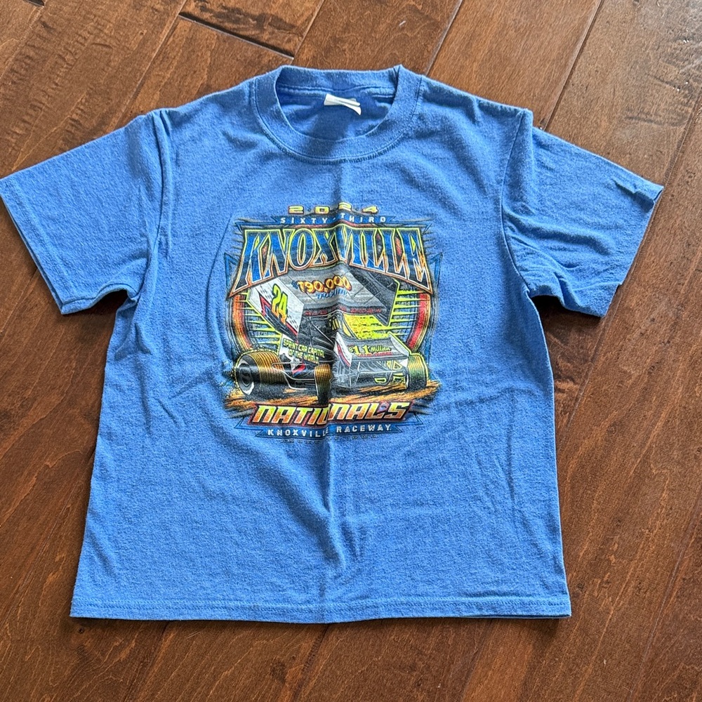 Kids Blue Knoxville Nationals Graphic Tee size Youth Medium Like New
